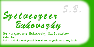 szilveszter bukovszky business card